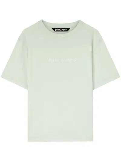 Palm Angels Logo T-shirt In Green