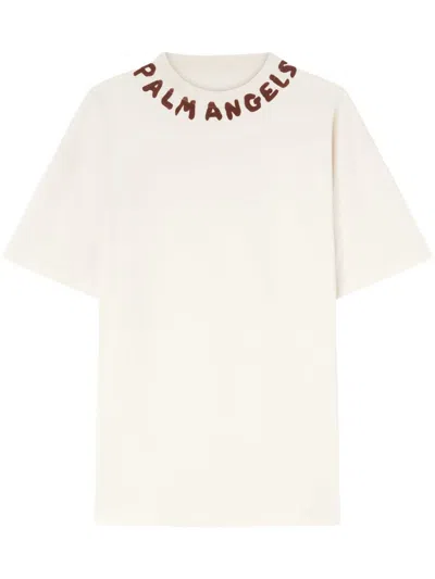 Palm Angels Logo T-shirt In White