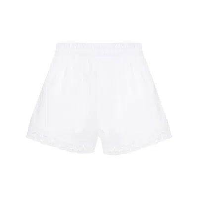 Musier Crochet-trim Cotton Shorts In White