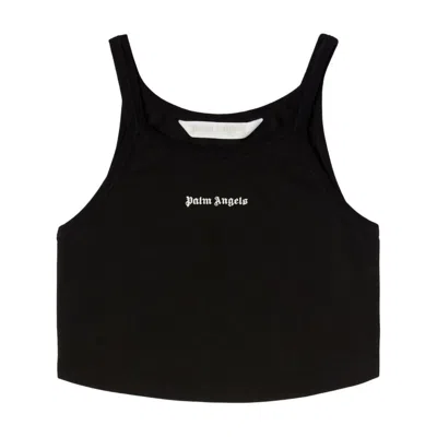 Palm Angels Tops With Logo In Black