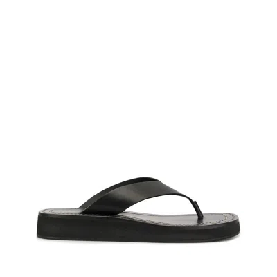 The Row Ginza Platform Sandals In Black