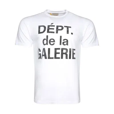Gallery Dept. Gallery Dept Mens White Dépt De La Galerie Slogan-print Cotton-jersey T-shirt