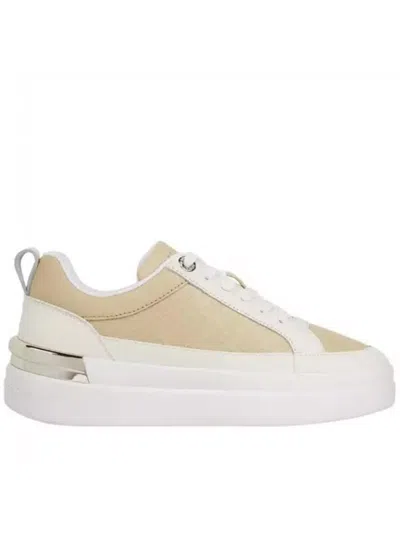 Tommy Hilfiger Lux Court Sneaker Monogram Shoes In Nude & Neutrals