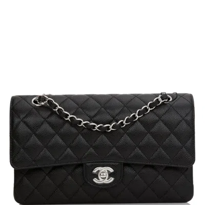 Pre-owned Chanel Black Caviar Classic Medium Double Flap Bag (brand New)