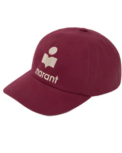 Isabel Marant Logo Embroidered Baseball Cap In Red