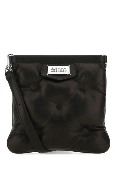 Maison Margiela Man Black Nappa Leather Glam Slam Crossbody Bag