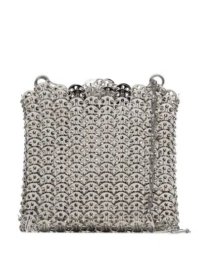 Rabanne '1969' Silver-tone Shoulder Bag With Brass Discs Woman In Grey