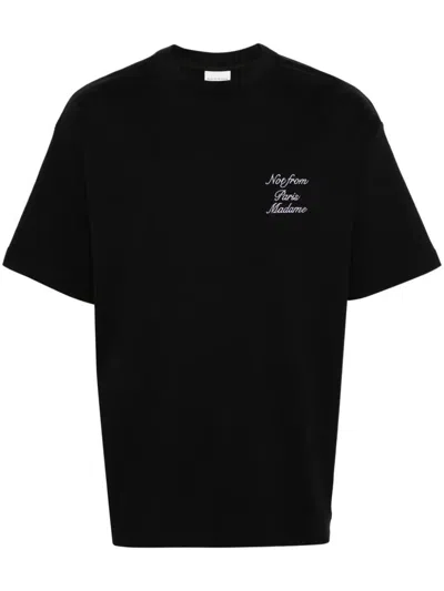 Drôle De Monsieur T-shirt With Embroidery In Black