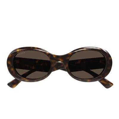 Gucci Gg1587s Acetate Sunglasses In Havana