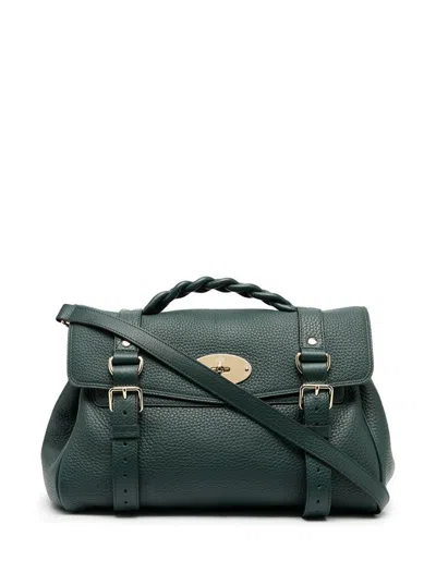 Mulberry Womans Alexa Heavy Green Leather Handbag
