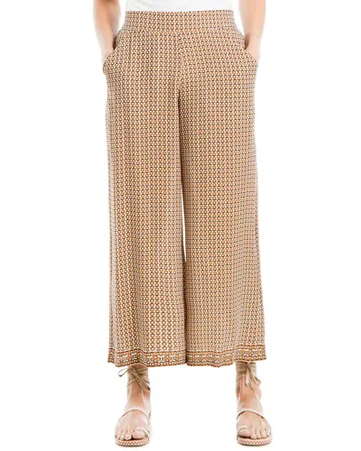 Max Studio Crepe Wide Leg Pants In Toast/cream Dolly Chains
