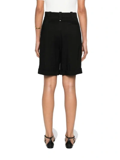 Lorena Antoniazzi Pleat-detail Knee-length Shorts In Black