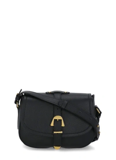 Coccinelle Magalu Leather Crossbody Bag In Black