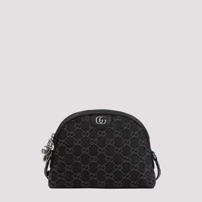 Gucci Black Ophidia Logo Denim Handbag
