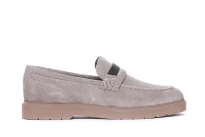 Brunello Cucinelli Flat Shoes In Grey