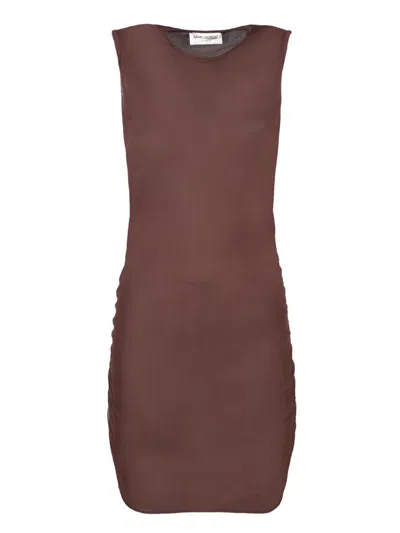 Saint Laurent Dresses In Brown