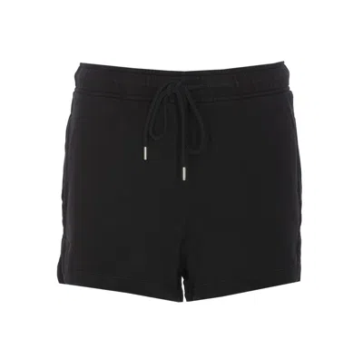 Pinko Logo-print Cotton Shorts In Black