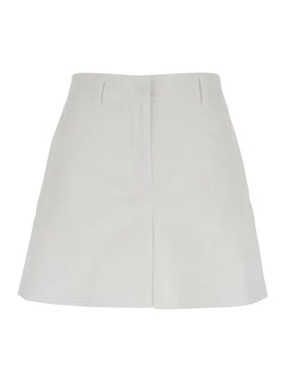 Plain Shorts Cotton In White