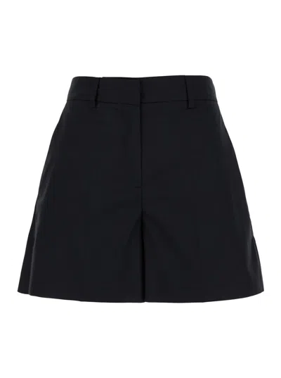 Plain Shorts Cotton In Black