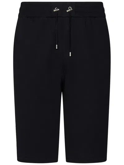 Balmain Black Organic Cotton Bermuda Shorts