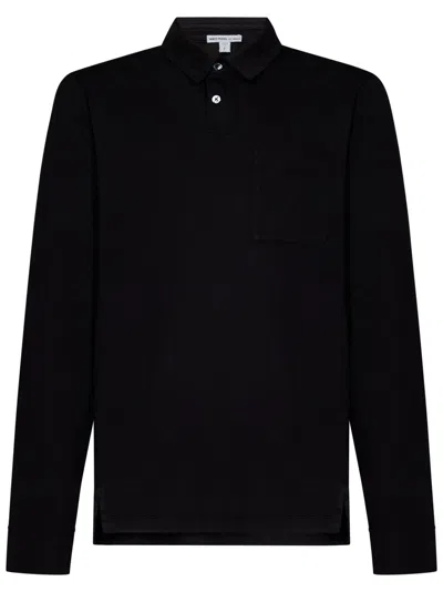 James Perse Polo Shirt In Black