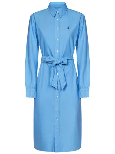 Polo Ralph Lauren Midi Dress In Blue
