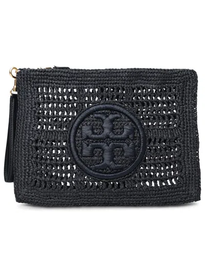 Tory Burch Ella Crochet Clutch Bag In Black