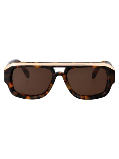 Palm Angels Stockton Square-frame Sunglasses In 6064 Havana