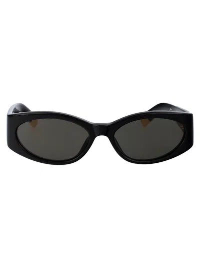 Jacquemus Les Lunettes Ovalo Sunglasses In Schwarz,grau