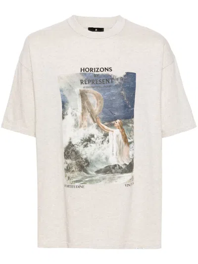 Represent Higher Truth Cotton T-shirt In Neutrals
