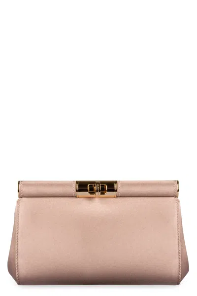 Dolce & Gabbana Marlene Satin Shoulder Bag In Pink