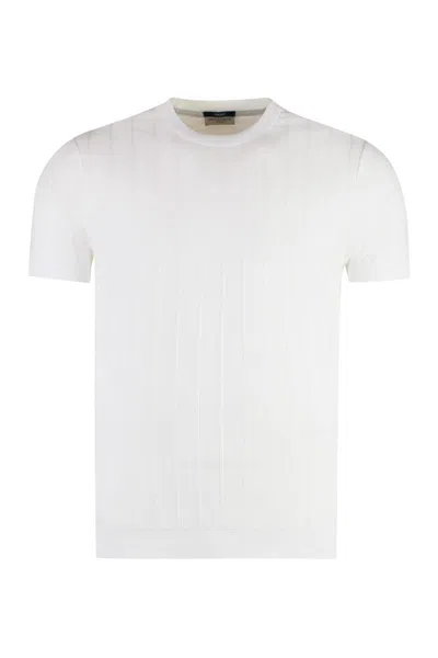 Paul & Shark Cotton Crew-neck T-shirt In White
