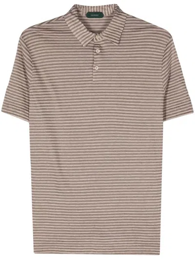 Zanone T-shirts And Polos In Terra Beige