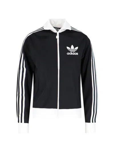 Adidas Originals Adidas Beckenbauer Logo Printed Track Jacket In Black  