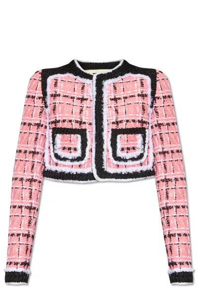 Dsquared2 Cropped Tweed Jacket In Pink