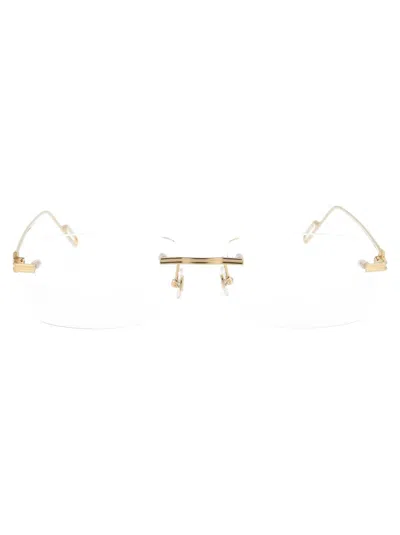 Cartier Ct0162o Glasses In 004 Gold Gold Transparent