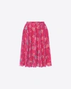 VALENTINO PRINTED CREPE DE CHINE SKIRT