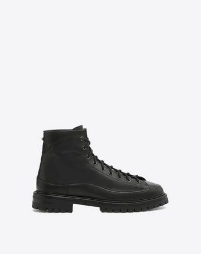 Valentino Garavani East End Leather Boots In Black