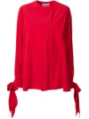 GIVENCHY GIVENCHY BOW-TIED SLEEVE BLOUSE - RED,17I631830012312900