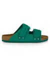 Birkenstock Men's Uji Suede & Leather Sandals In Digital Green