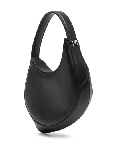 Mugler Spiral Curve Shoulder Bag 02 In Black