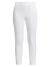 Giorgio Armani Women's Main Cady Slim-leg Pants In Brilliant White