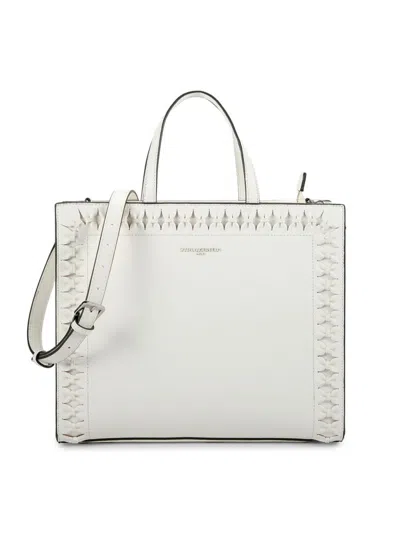 Karl Lagerfeld Women's Nouveau Leather Two Way Tote In Winter White