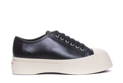 Marni Leather Pablo Sneakers In Black