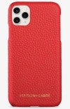 Maison De Sabre Leather Phone Case (iphone 11 Pro Max) In Pomegranate Red