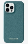 Maison De Sabre Leather Phone Case In Bondi Blue