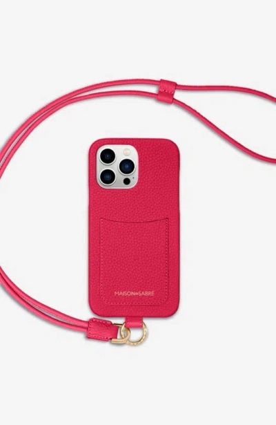 Maison De Sabre Sling Case Iphone 13 Pro In Shibuya Fuchsia