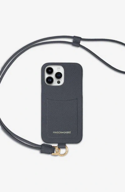 Maison De Sabre Sling Phone Case Iphone 14 Pro In Graphite Grey