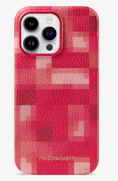 Maison De Sabre Pixelated Phone Case (iphone 15 Pro) In Pixel Pink
