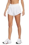 Nike Women's One Dri-fit Mid-rise 3" Brief-lined Shorts In White
